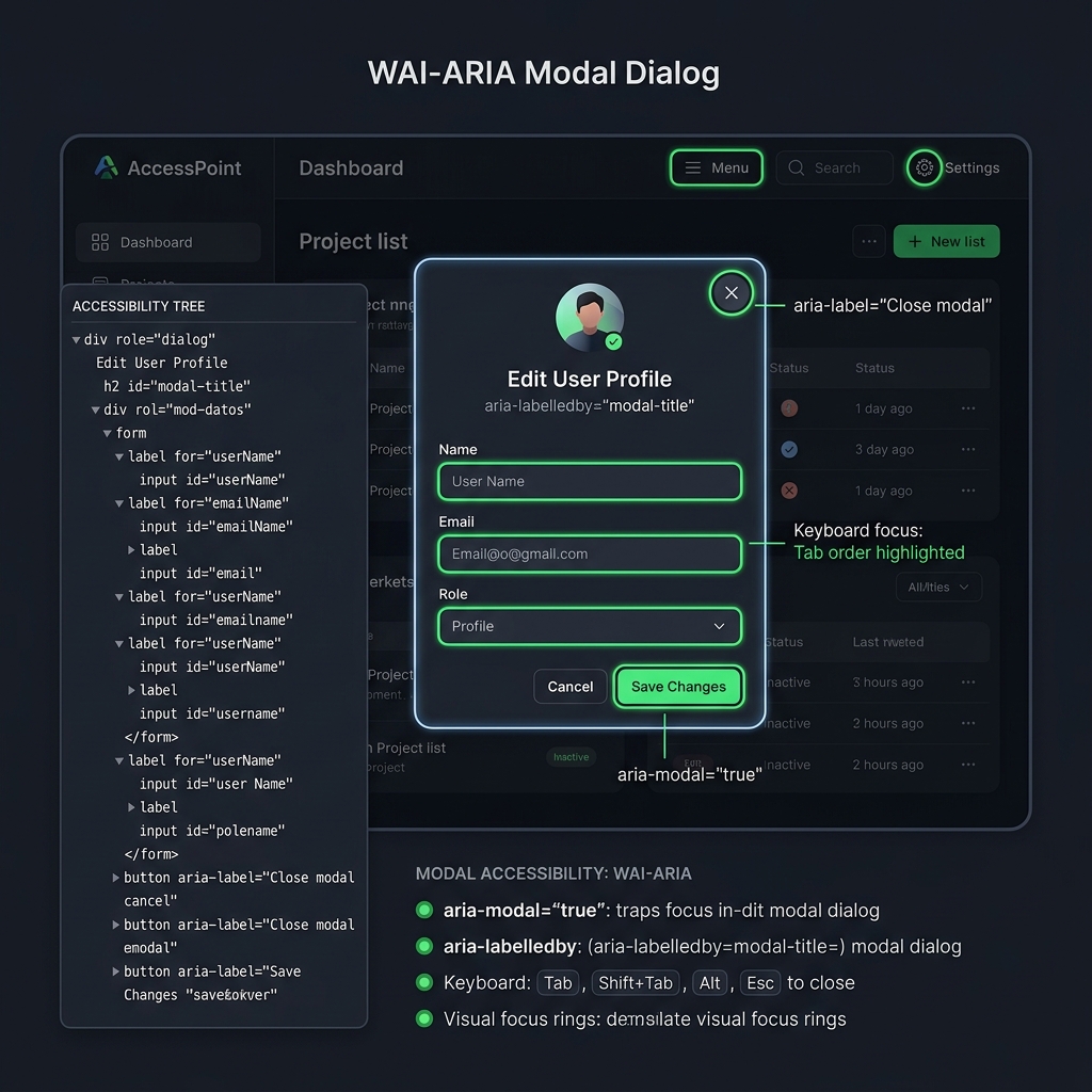 Building Accessible WAI-ARIA Modals & Frontend Web Components