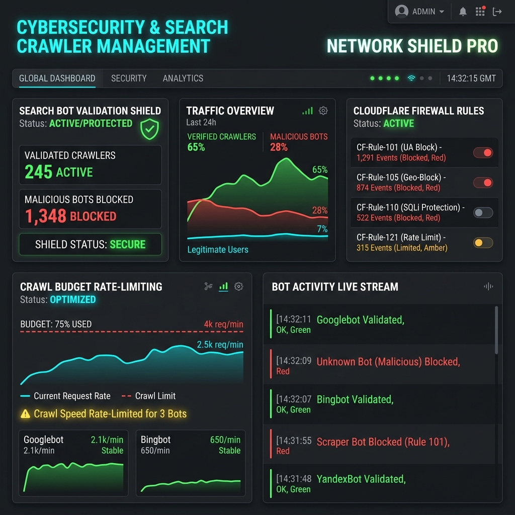 Bot Management & Crawl Budget Security: Cloudflare Rules for Search Crawlers