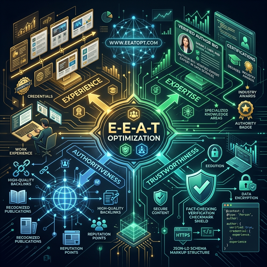 E-E-A-T Optimization: Author Bio Schema, Fact-Checking & Proof of Experience
