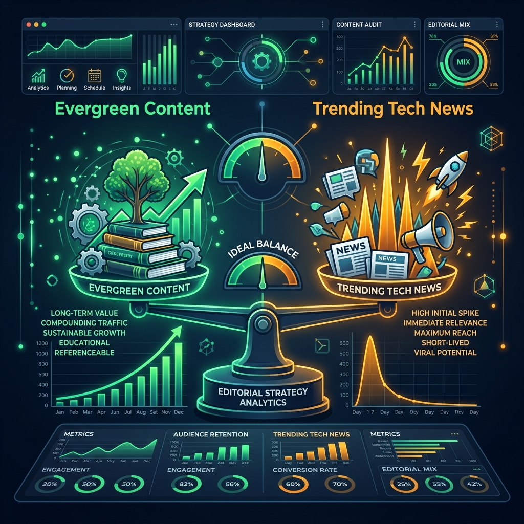 Evergreen Content vs Trending Tech News: Striking the Ideal Editorial Balance