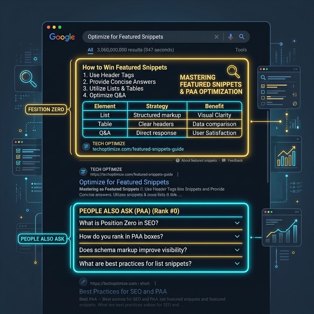 How to Optimize Content for Featured Snippets and People Also Ask (PAA)