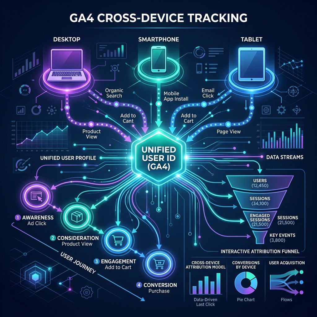GA4 User ID Cross-Device Tracking: Unifying Multi-Touch Journeys