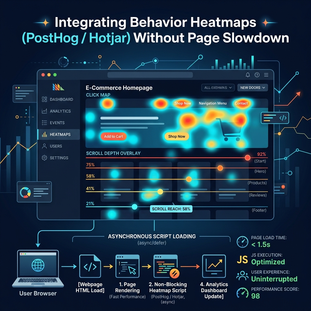 Integrating Behavior Heatmaps (PostHog / Hotjar) Without Page Slowdown