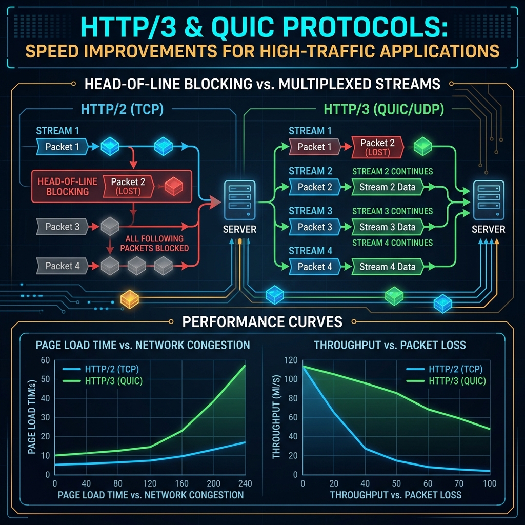 HTTP/3 & QUIC Protocols: Speed Improvements for High-Traffic Applications