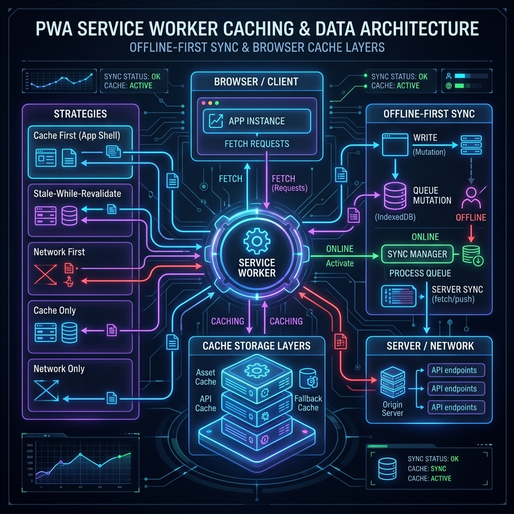 PWA Service Worker Caching: Offline-First Strategies for Modern Web Apps