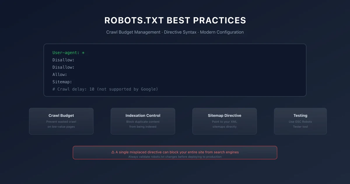 Robots.txt Best Practices for Modern Websites