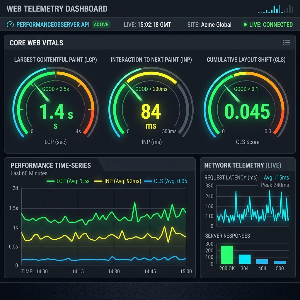Real-User Monitoring (RUM) for Core Web Vitals using PerformanceObserver API
