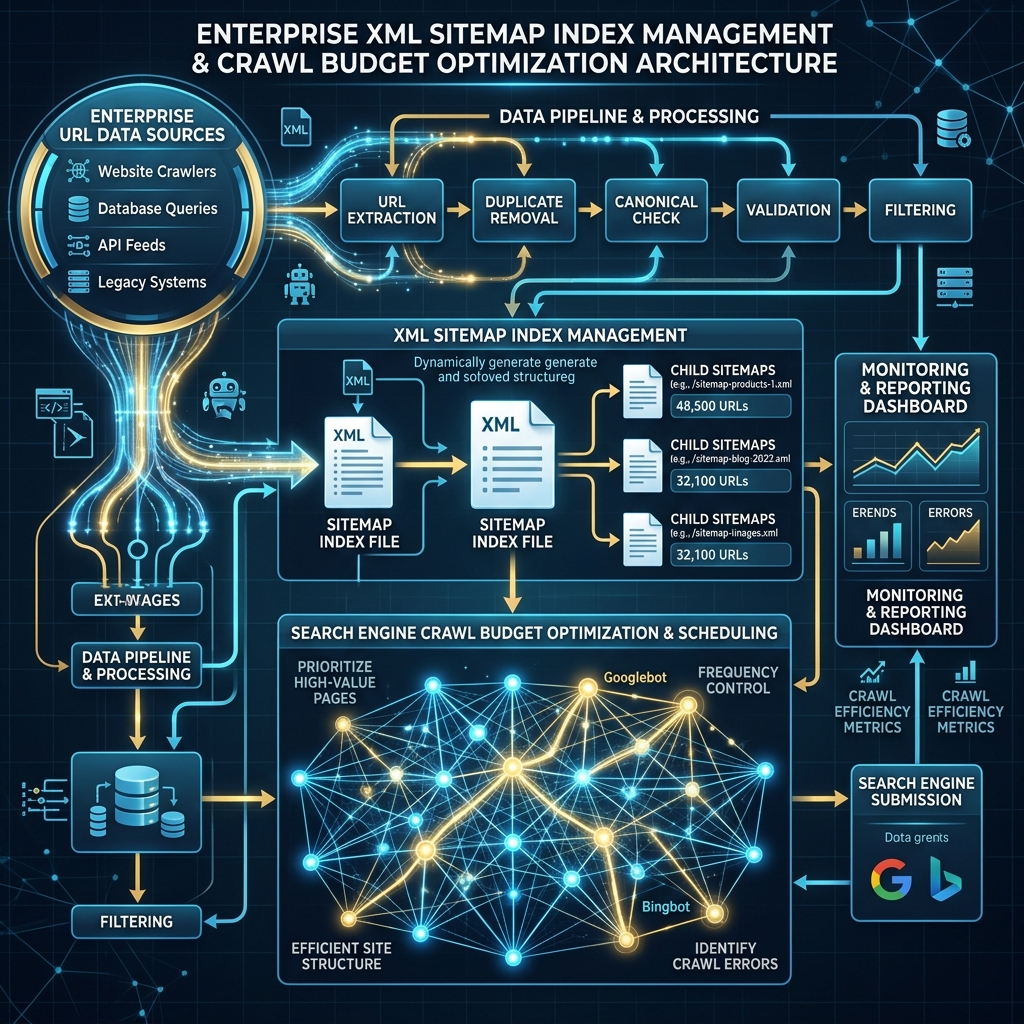 Enterprise XML Sitemap Indexes: Managing 100k+ URL Indexing Budgets